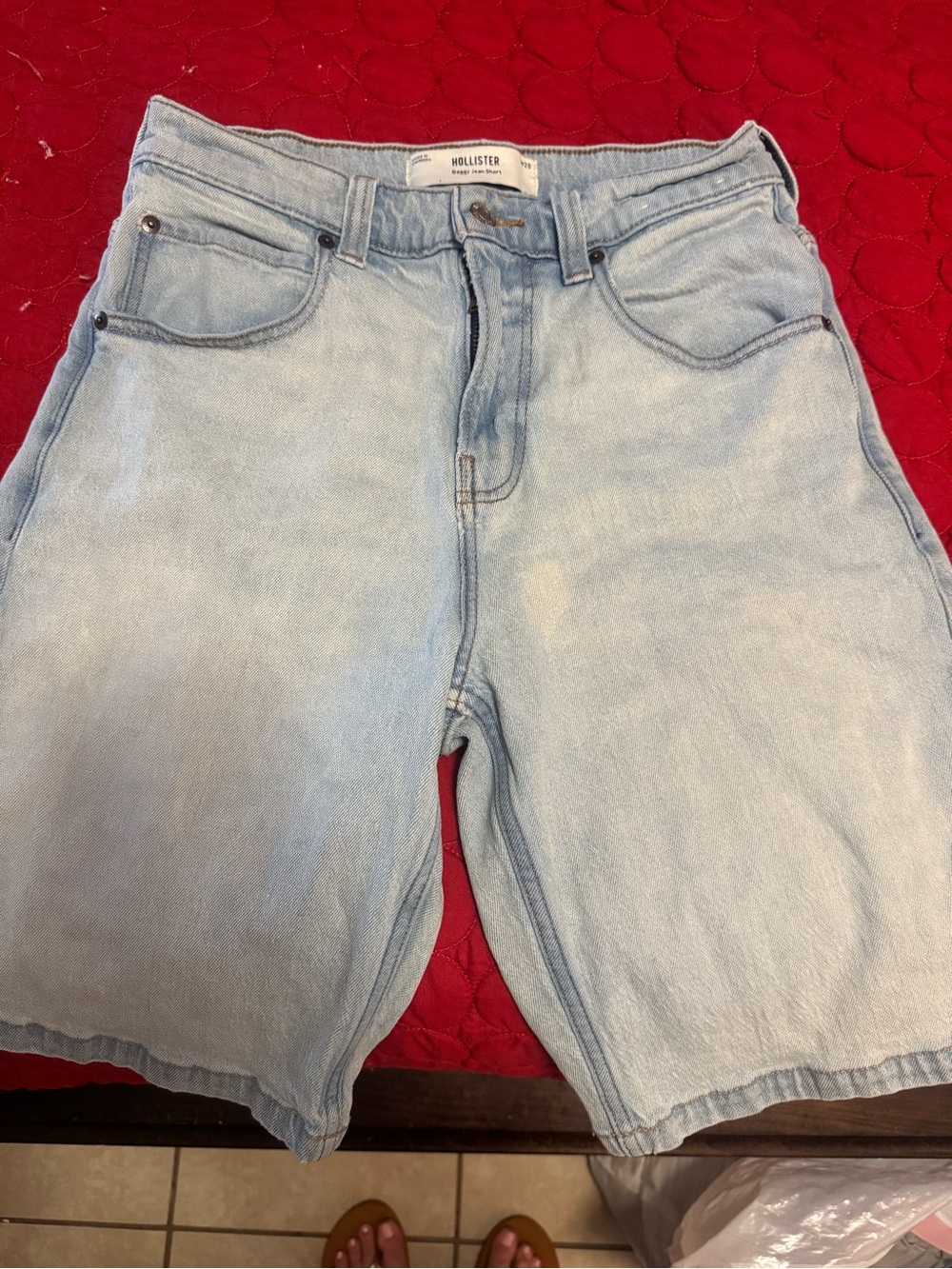 Hollister Light Wash Men's Denim Jean Shorts